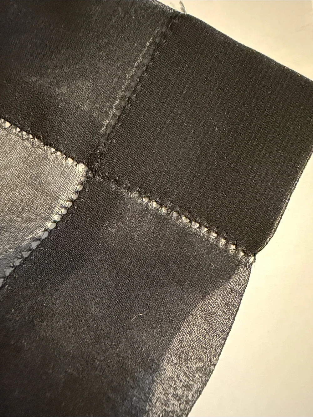 VTG Baar & Beards 100% Silk Sophisticated Sheer Scarf Made in Japan (18” x 60”)